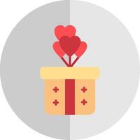 Gift Flat Scale Icon Design vector