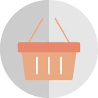 compras cesta plano escala icono diseño vector