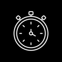 Stopwatch Line Inverted Icon Design vector