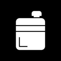 Flask Glyph Inverted Icon Design vector