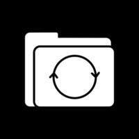 Folder Glyph Inverted Icon Design vector