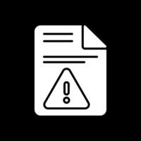 documentos glifo invertido icono diseño vector
