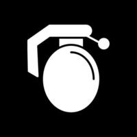 Grenade Glyph Inverted Icon Design vector