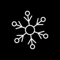copos de nieve línea invertido icono diseño vector