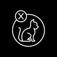 No Pets Allowed Line Inverted Icon Design vector