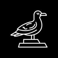 Seagull Line Inverted Icon Design vector