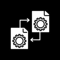 File Management Glyph Inverted Icon Design vector