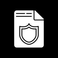 Document Glyph Inverted Icon Design vector