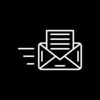 Envelope Line Inverted Icon Design vector