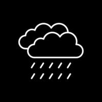 Raining Line Inverted Icon Design vector