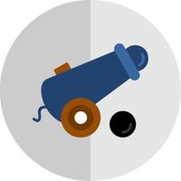 Cannon Flat Scale Icon Design vector