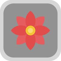 Flower Flat round corner Icon Design vector
