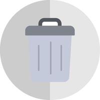 Trash Flat Scale Icon Design vector
