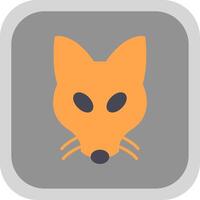 Fox Flat round corner Icon Design vector