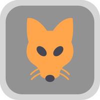 Fox Flat round corner Icon Design vector