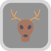 Stag Flat round corner Icon Design vector