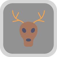 Stag Flat round corner Icon Design vector