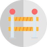 Barrier Flat Scale Icon Design vector