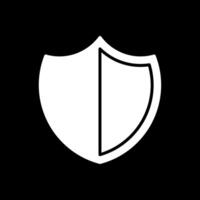 Shield Glyph Inverted Icon Design vector