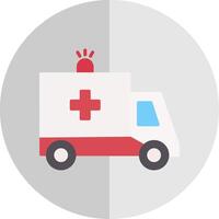 Ambulance Flat Scale Icon Design vector