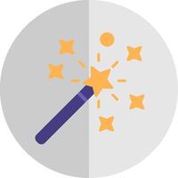 Magic Wand Flat Scale Icon Design vector