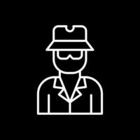 Aonymity Aonymity Line Inverted Icon Design vector