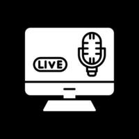 Computer Glyph Inverted Icon Design vector