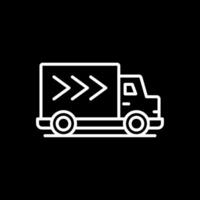 Delivery Truck Line Inverted Icon Design vector