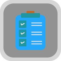 Check List Flat round corner Icon Design vector