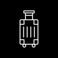 Luggage Line Inverted Icon Design vector