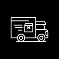 Delivery Service Line Inverted Icon Design vector