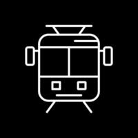 Old Tram Line Inverted Icon Design vector