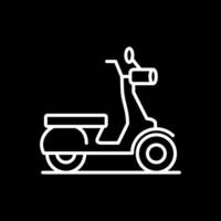 scooter línea invertido icono diseño vector