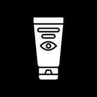 Eye Cream Glyph Inverted Icon Design vector