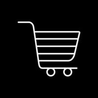 Cart Line Inverted Icon Design vector