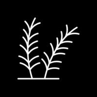 Rosemary Glyph Inverted Icon Design vector