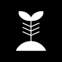 planta glifo invertido icono diseño vector