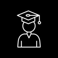 Student Line Inverted Icon Design vector