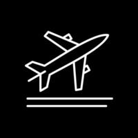 Take Off Line Inverted Icon Design vector