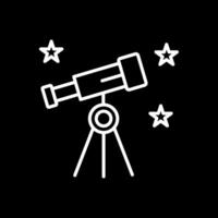 astronomía línea invertido icono diseño vector