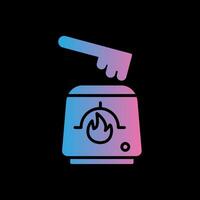 Wax Machine Glyph Inverted Icon Design vector