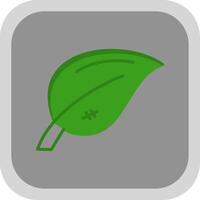 Leaf Flat round corner Icon Design vector