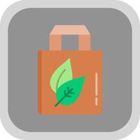 Organic Bag Flat round corner Icon Design vector