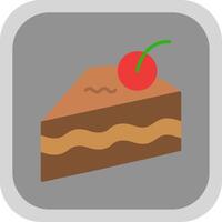 Cake Slice Flat round corner Icon Design vector