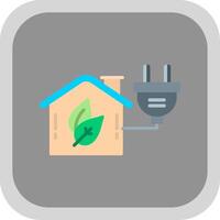 Energy Efficiency Flat round corner Icon Design vector