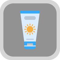 Sun Cream Flat round corner Icon Design vector