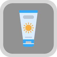 Sun Cream Flat round corner Icon Design vector