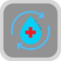 Purified Water Flat round corner Icon Design vector