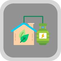 Biogas Energy Flat round corner Icon Design vector