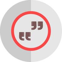 Quote Flat Scale Icon Design vector